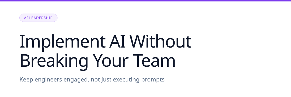 How to Implement AI Without Turning Your Team Into Button-Pushing Monkeys